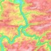 Mapa topográfico Dinant, mapa de relieve, mapa de altitud