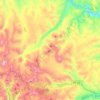 Mapa topográfico Morococha, altitud, relieve