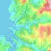 Mapa topográfico Miño, altitud, relieve