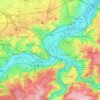 Mapa topográfico Liège, mapa de relieve, mapa de altitud