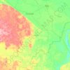 Mapa topográfico Tzucacab, mapa de relieve, mapa de altitud