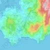 Mapa topográfico Sanxenxo, altitud, relieve