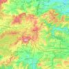 Mapa topográfico Arlon, mapa de relieve, mapa de altitud