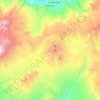 Mapa topográfico Achoma, altitud, relieve