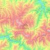 Mapa topográfico Área de Conservación Regional Choquequirao, altitud, relieve