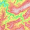 Mapa topográfico Stoumont, mapa de relieve, mapa de altitud