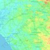 Mapa topográfico Kottarakkara, mapa de relieve, mapa de altitud