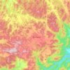 Mapa topográfico Daringbadi, mapa de relieve, mapa de altitud