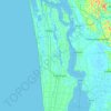 Mapa topográfico Cherthala, mapa de relieve, mapa de altitud