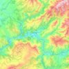 Mapa topográfico Quiroga, altitud, relieve