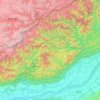 Mapa topográfico Subansiri River, mapa de relieve, mapa de altitud