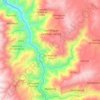 Mapa topográfico Huayana, altitud, relieve