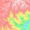 Mapa topográfico Lucre, altitud, relieve