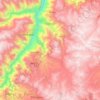 Mapa topográfico Coyllurqui, altitud, relieve