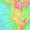 Mapa topográfico Idukki, mapa de relieve, mapa de altitud