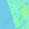 Mapa topográfico Kodungallur, mapa de relieve, mapa de altitud