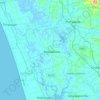 Mapa topográfico Mukundapuram, mapa de relieve, mapa de altitud