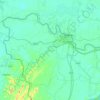 Mapa topográfico Karimganj, mapa de relieve, mapa de altitud