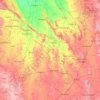 Mapa topográfico Jhalawar, mapa de relieve, mapa de altitud