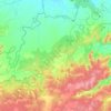 Mapa topográfico Pratappur, mapa de relieve, mapa de altitud