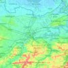 Mapa topográfico Flandre orientale, altitud, relieve