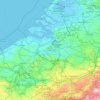 Mapa topográfico Flandre, altitud, relieve