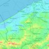Mapa topográfico Flandre-Occidentale, altitud, relieve