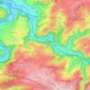Mapa topográfico Chaudfontaine, mapa de relieve, mapa de altitud