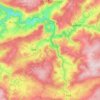 Mapa topográfico Trois-Ponts, mapa de relieve, mapa de altitud