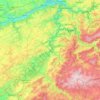 Mapa topográfico Ourthe, mapa de relieve, mapa de altitud