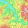 Mapa topográfico Rendeux, mapa de relieve, mapa de altitud