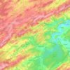 Mapa topográfico Somme-Leuze, mapa de relieve, mapa de altitud
