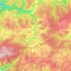 Mapa topográfico Gedinne, mapa de relieve, mapa de altitud