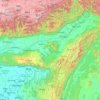 Mapa topográfico Assam, mapa de relieve, mapa de altitud
