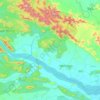 Mapa topográfico Narasinghpur, mapa de relieve, mapa de altitud