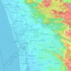 Mapa topográfico Ernakulam, mapa de relieve, mapa de altitud