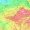 Mapa topográfico Wallonië, mapa de relieve, mapa de altitud