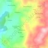 Mapa topográfico Golán, altitud, relieve