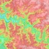Mapa topográfico Vresse-sur-Semois, mapa de relieve, mapa de altitud