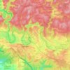 Mapa topográfico Chiny, mapa de relieve, mapa de altitud