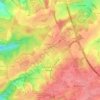 Mapa topográfico Louvain-la-Neuve, mapa de relieve, mapa de altitud