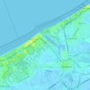 Mapa topográfico Nieuwpoort, altitud, relieve
