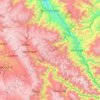 Mapa topográfico Provincia de La Mar, mapa de relieve, mapa de altitud