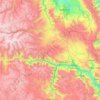 Mapa topográfico Provincia de Cangallo, mapa de relieve, mapa de altitud