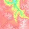 Mapa topográfico Cabana, mapa de relieve, mapa de altitud
