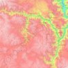 Mapa topográfico Provincia de Víctor Fajardo, mapa de relieve, mapa de altitud