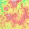 Mapa topográfico Libramont-Chevigny, mapa de relieve, mapa de altitud