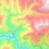 Mapa topográfico Yanama, altitud, relieve