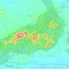 Mapa topográfico Kapilash WLS, mapa de relieve, mapa de altitud
