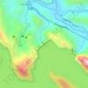 Mapa topográfico Periyar, mapa de relieve, mapa de altitud